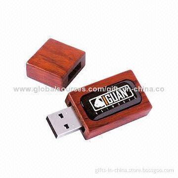 Wooden 2GB USB Flash Drive, Customized Imprinted Logos and Free Samples Supply